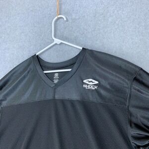 Shock Doctor Practice Jersey Mens Medium Black Mesh V-Neck Football Shirt